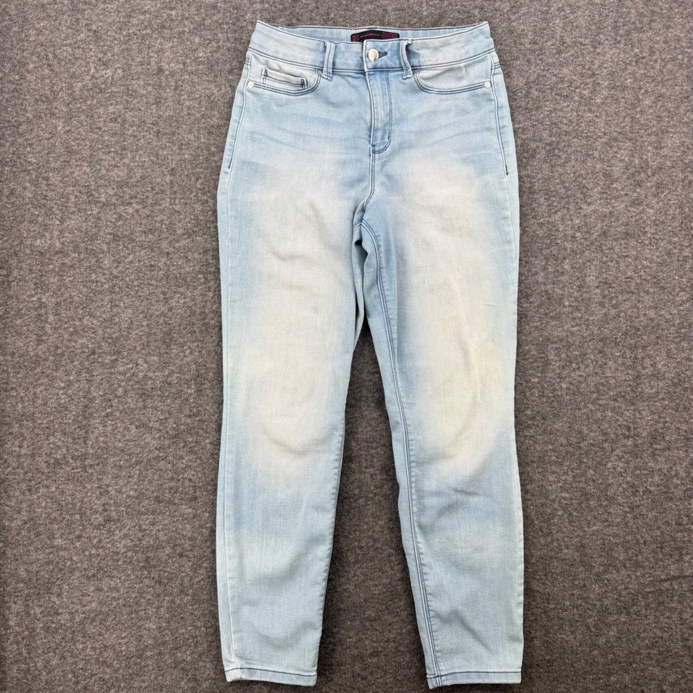 No Boundaries Womens Light Wash High Rise Skinny Jeans Size 9 Light Blue Stretch